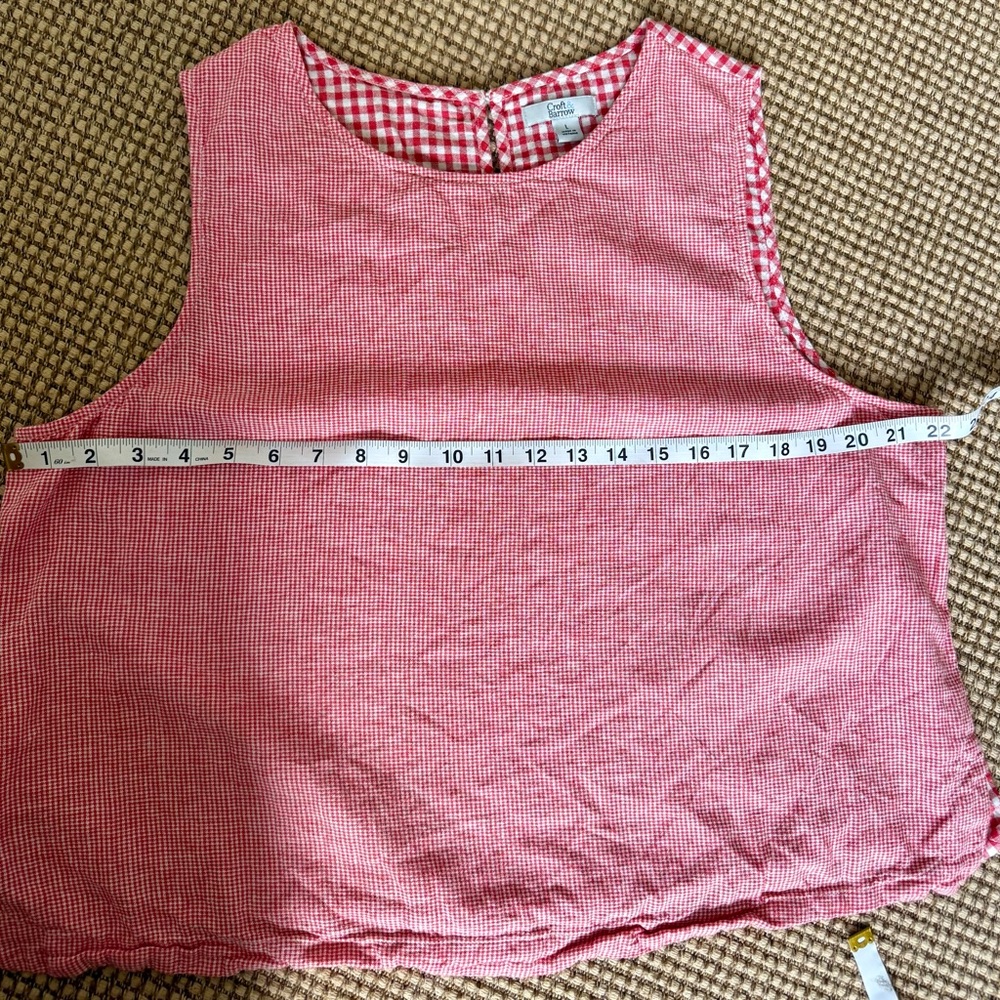 Croft & Barrow Red Plaid Checkered Top - Picture 8 of 12